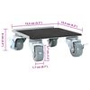 vidaXL Meubelrollers 4 st met lifter 13,5x13,5x6 cm staal 1300 kg