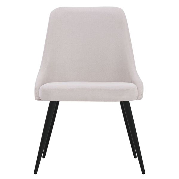 vidaXL Eetkamerstoelen 4 st stof cr&egrave;mekleurig