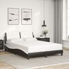 vidaXL Bedframe zonder matras "Zadar" kunstleer zwart en wit 140x200 cm