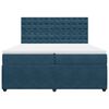 vidaXL Boxspring met matras fluweel blauw 200x200 cm