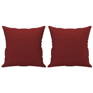 vidaXL Sierkussens 2 st 40x40 cm stof wijnrood