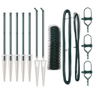 vidaXL Afrasteringspaal Groen