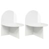 vidaXL Nachtkastje 2 pcs Hoogglans Wit 48 x 49 x 65 cm
