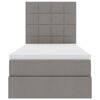 vidaXL Opslag bed met matras met matras Taupe 100 x 200 cm Polyester