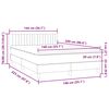 vidaXL Boxspring met matras fluweel donkerblauw 140x220 cm