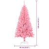 vidaXL Kerstboom met 150 LED met standaard Roze 120 cm PVC