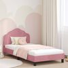 vidaXL Bedframe voor kinderen met hoofdbord Roze 80 x 200 cm Fluweel