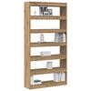 vidaXL Boekenkast Zwart Eiken 100 x 30 x 198 cm Bewerkt hout