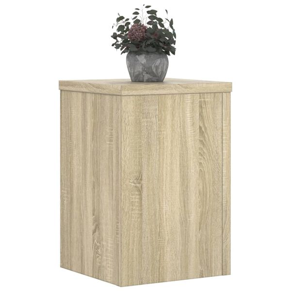 vidaXL Plantenstandaards 2 st 25x25x35 cm bewerkt hout sonoma eiken