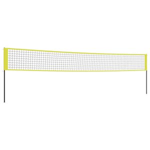 vidaXL Volleybalnet 823x244 cm PE-stof geel en zwart