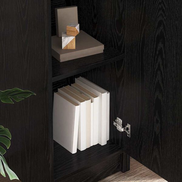 vidaXL Bureau 2 pcs Zwart Eiken