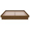 vidaXL Bedframe massief hout honingbruin 135x190 cm