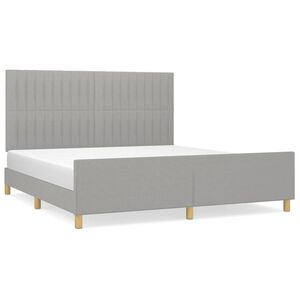 vidaXL Bedframe zonder matras stof lichtgrijs 180x200 cm