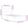 vidaXL Bedframe massief grenenhout zwart 100x200 cm
