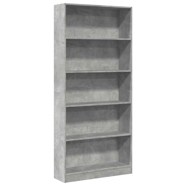 vidaXL Boekenkast 80x24x176 cm bewerkt hout betongrijs