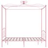 vidaXL Hemelbedframe metaal roze 120x200 cm