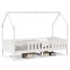 vidaXL Bedhuis wit massief grenenhout 90x190 cm