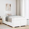 vidaXL Bedframe met matras Wit 120 x 200 cm Stof