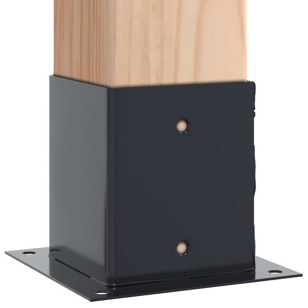 vidaXL Paonderstellen vierkant 4 st 121x121 mm gepoedercoat staal