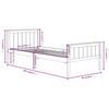 vidaXL Bedframe massief grenenhout donkerbruin 90x200 cm
