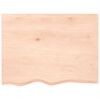 vidaXL Tafelblad 80x60x2 cm onbehandeld massief eikenhout