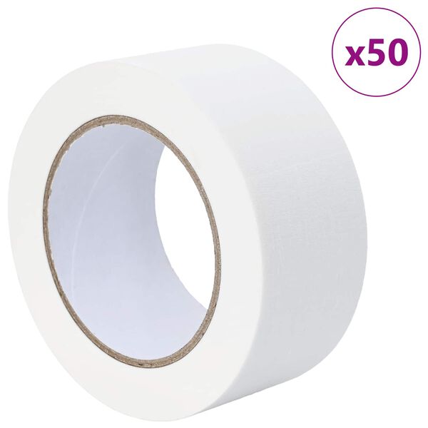 vidaXL Verf Maskertapes 50 pcs Wit 50mm x 50m Papier
