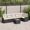 vidaXL Tuin Sofa Set Zwart poly rattan