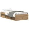 vidaXL Bedframe zonder matras spaanplaat artisanaal eikenkleurig