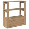 vidaXL Dressoir artisanaal eikenkleurig 30 x 80 x 90 cm Bewerkt hout