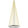 vidaXL LED Kerstboom 235 cm 500 LED's Warmwit IJzer Zwart