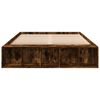 vidaXL Bedframe bewerkt hout gerookt eikenkleurig 140x190 cm