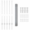 vidaXL Hek met Paal Zilver 1 x 10 m Staal