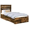 vidaXL Bedframe met lade Gerookt eiken 90 x 200 cm Bewerkt hout