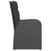 vidaXL 5-delige Tuinset met kussens poly rattan zwart