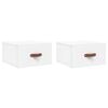 vidaXL Nachtkastjes 2 st wandgemonteerd 35x35x20 cm wit