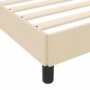 vidaXL Boxspringbed met matras Cr&egrave;me 200 x 200 cm Stof