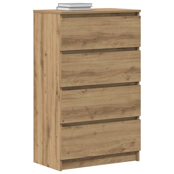 vidaXL Dressoir 60x35x98,5 cm bewerkt hout artisanaal eikenkleur