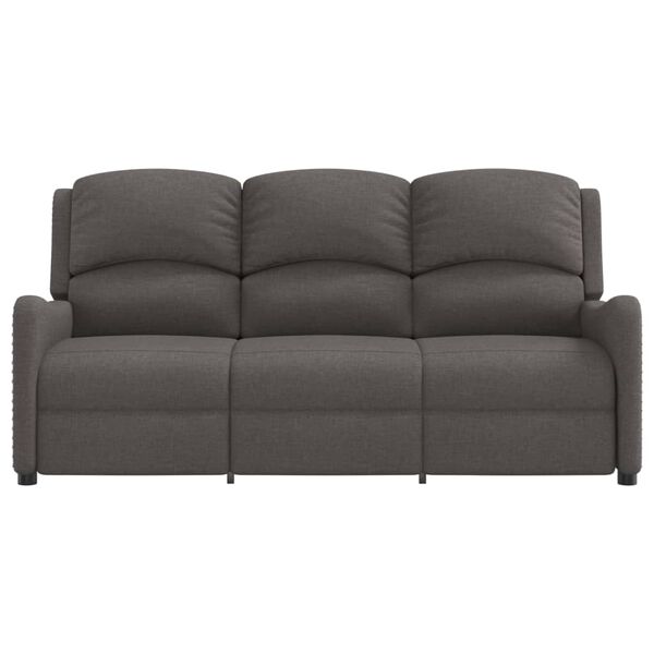 vidaXL Massagestoel 3-zits verstelbaar stof donkergrijs