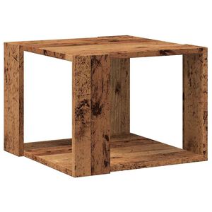 vidaXL Salontafel 40x40x30 cm bewerkt hout oud houtkleurig