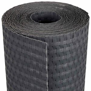 vidaXL Balkon Scherm Donkergrijs 1000 x 100 cm poly rattan