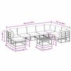 vidaXL Tuin Sofa Set met kussen Zwart Aluminium