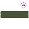 vidaXL Gazonrand 10 st 25 x 103 cm Staal Olijfgroen