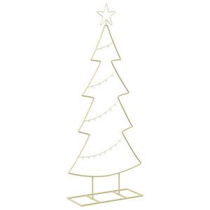 vidaXL Metalen kerstboom met standaard KUOPIO 125 cm Staal Goud