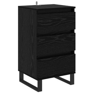 vidaXL Dressoir Zwart eiken Bewerkt hout