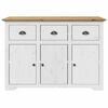 vidaXL Dressoir BODO 115,5x44x80 cm massief grenenhout wit en bruin