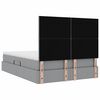 vidaXL Opslag bed met matras Lichtgrijs 140 x 200 cm Polyester