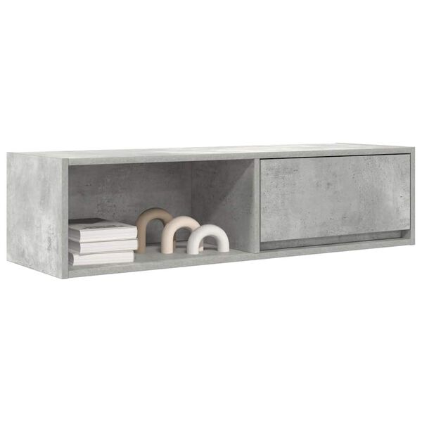vidaXL Tv-meubelen 2 st 100x31x25,5 cm bewerkt hout betongrijs