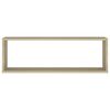 vidaXL Wandschappen kubus 4 st 80x15x26,5 cm bewerkt hout sonoma eiken