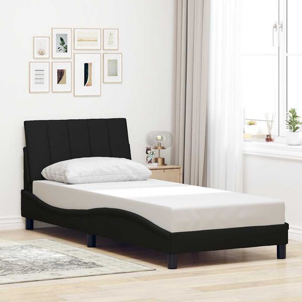 vidaXL Bedframe zonder matras "Hanko" 90x200 cm stof zwart