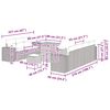 vidaXL Tuin Sofa Set met kussen met opslag 10 pcs Grijs Poly Rattan